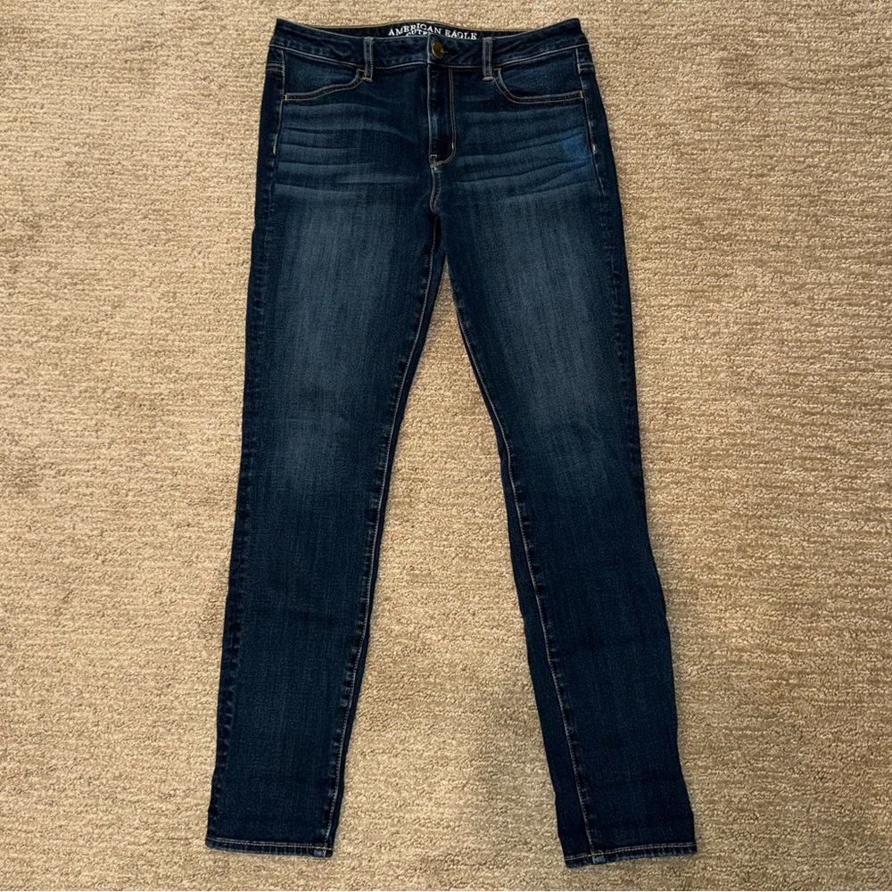 Dark Wash American Eagle Hi-Rise Jeggings